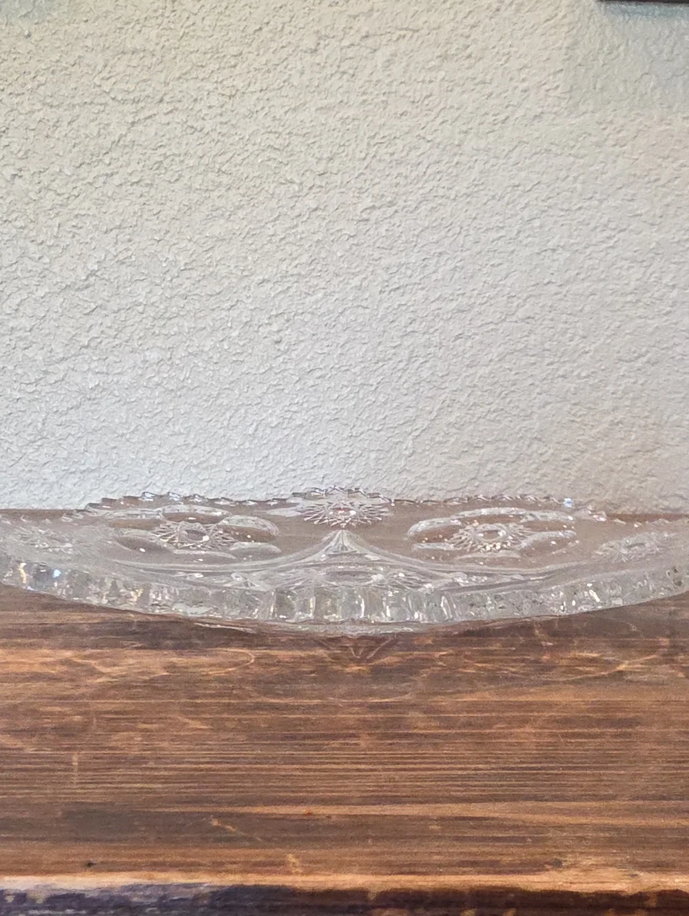 McKee PRES-CUT Aztec Pattern Geometric Glass Fruit Bowl Antique 1905